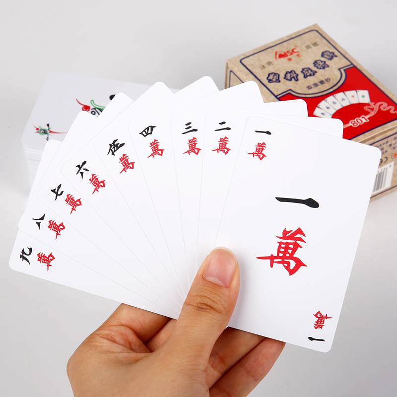Golden wide plastic mahjong
